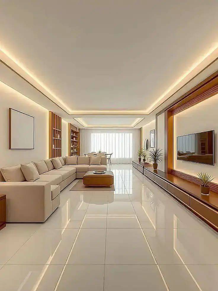 Gypsum Board Ceiling 4x8 — Cove Lighting Design in Islamabad